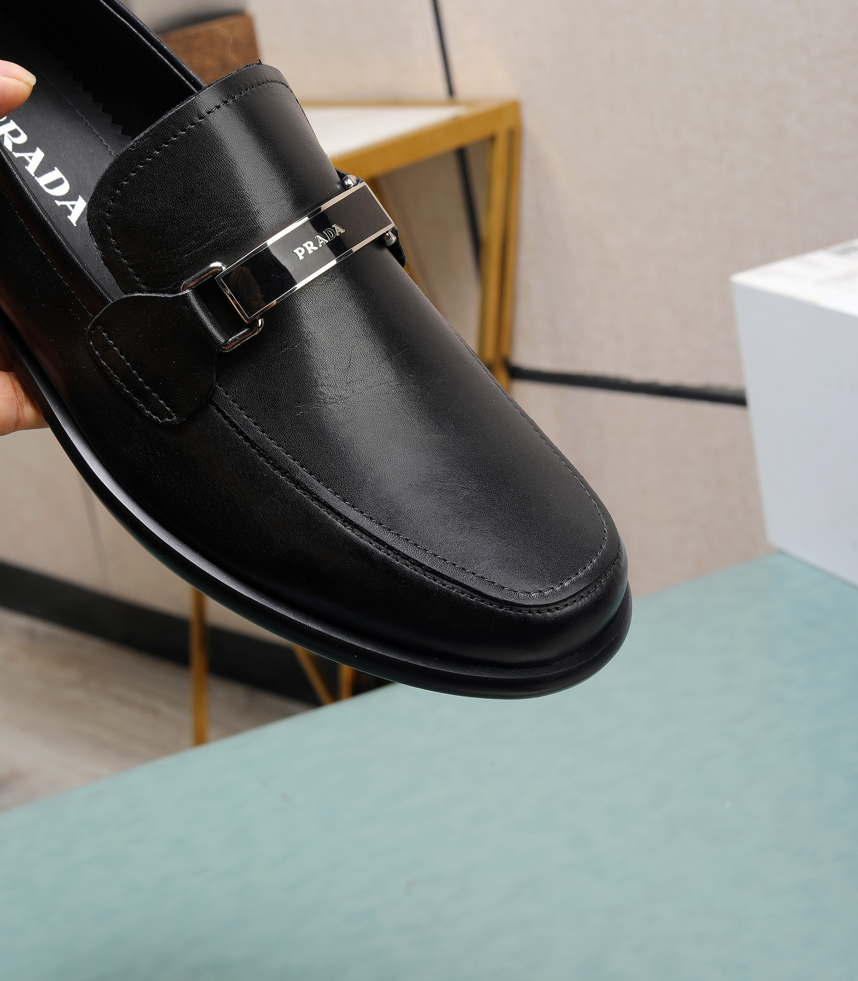 Prada men's leather shoes-30