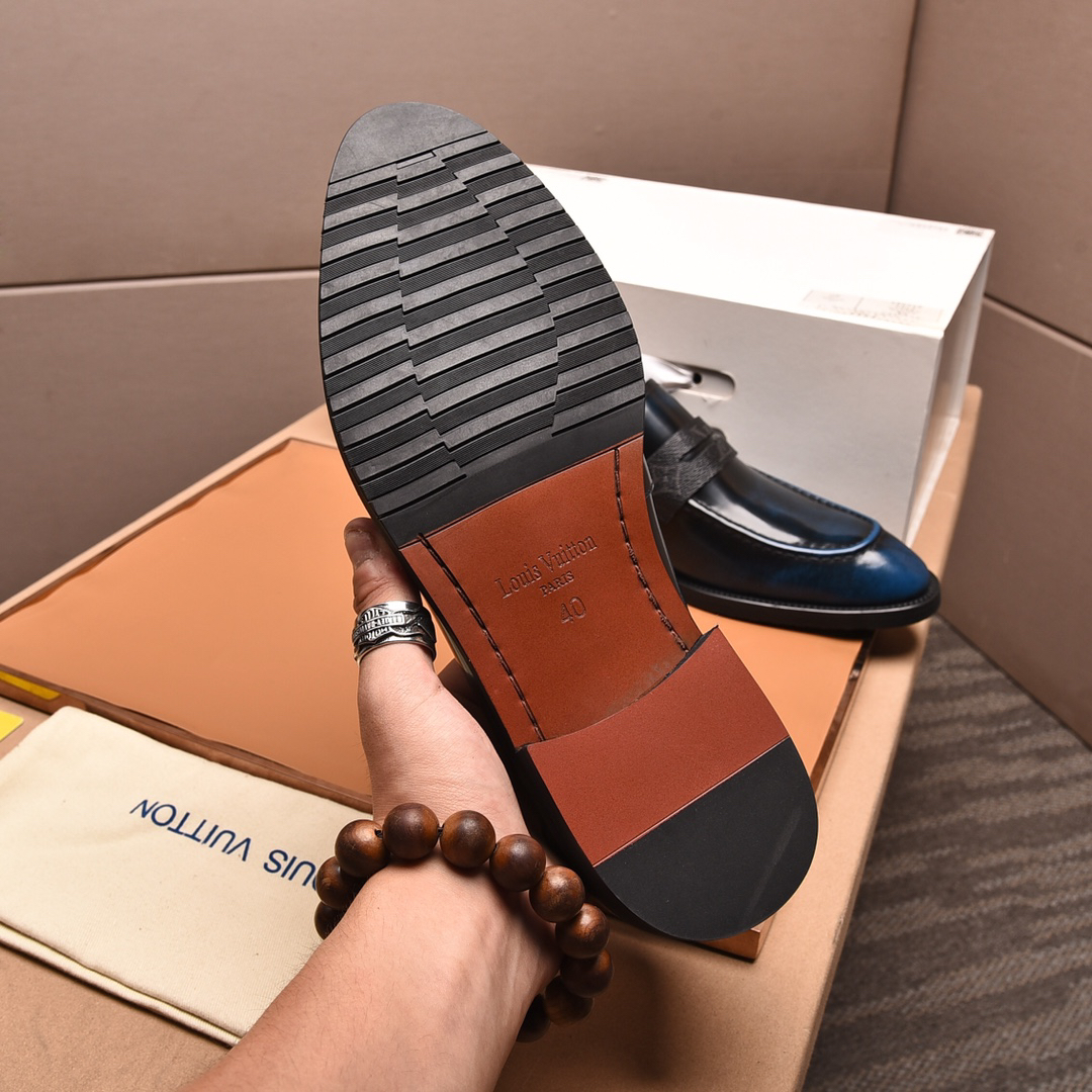 LV men's leather shoes-43