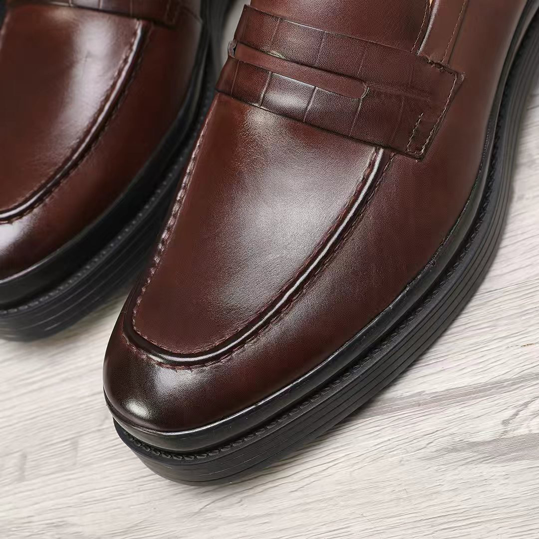 Prada men's leather shoes-78