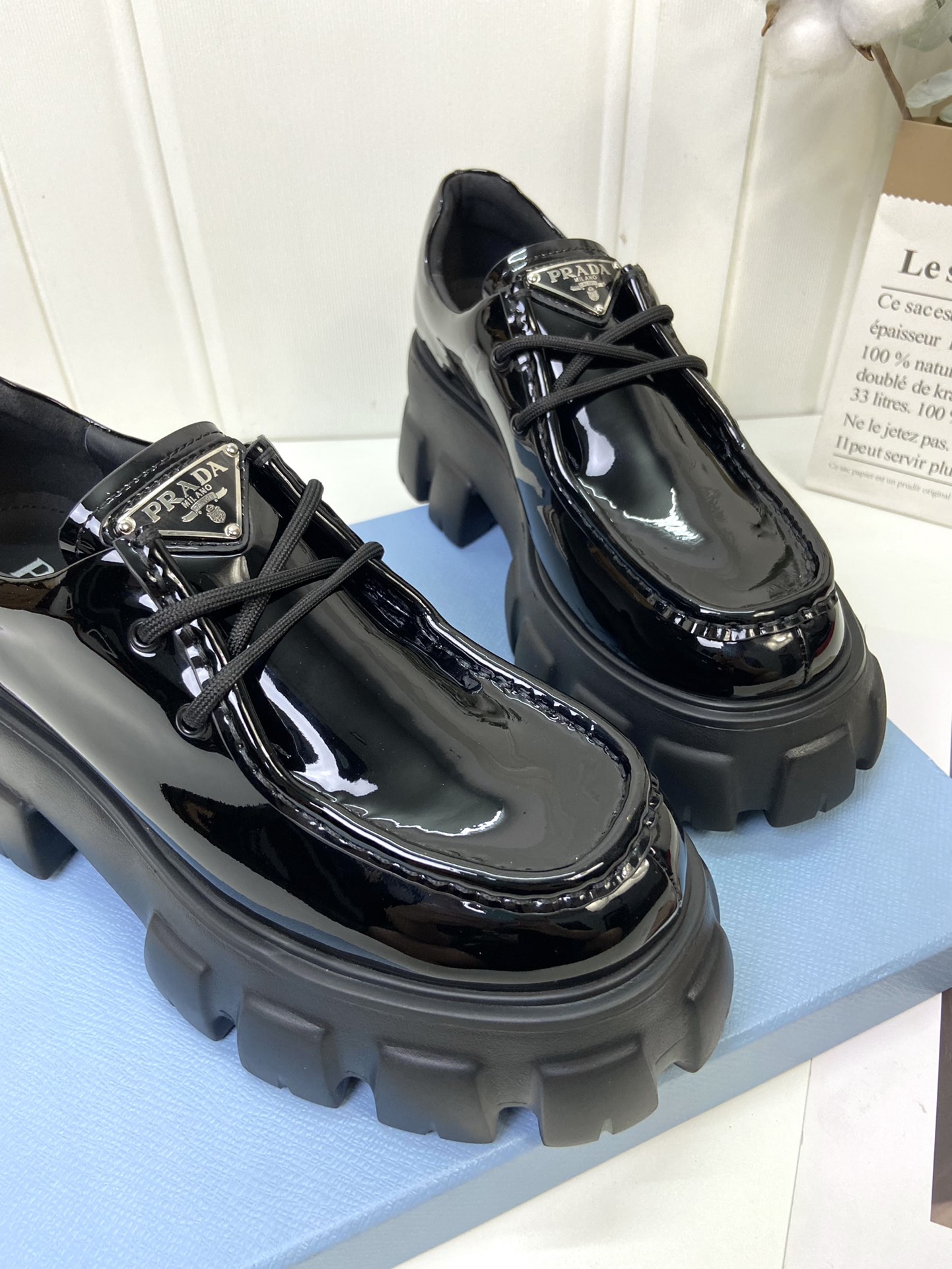 Prada women's leather shoes-28