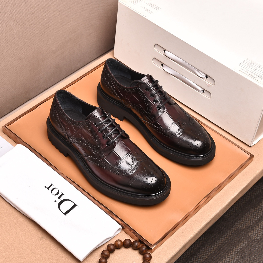 Dior men's leather shoes-11