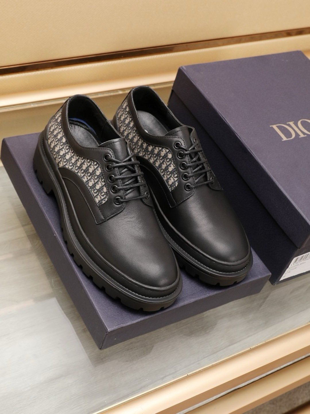 Dior men's leather shoes-16