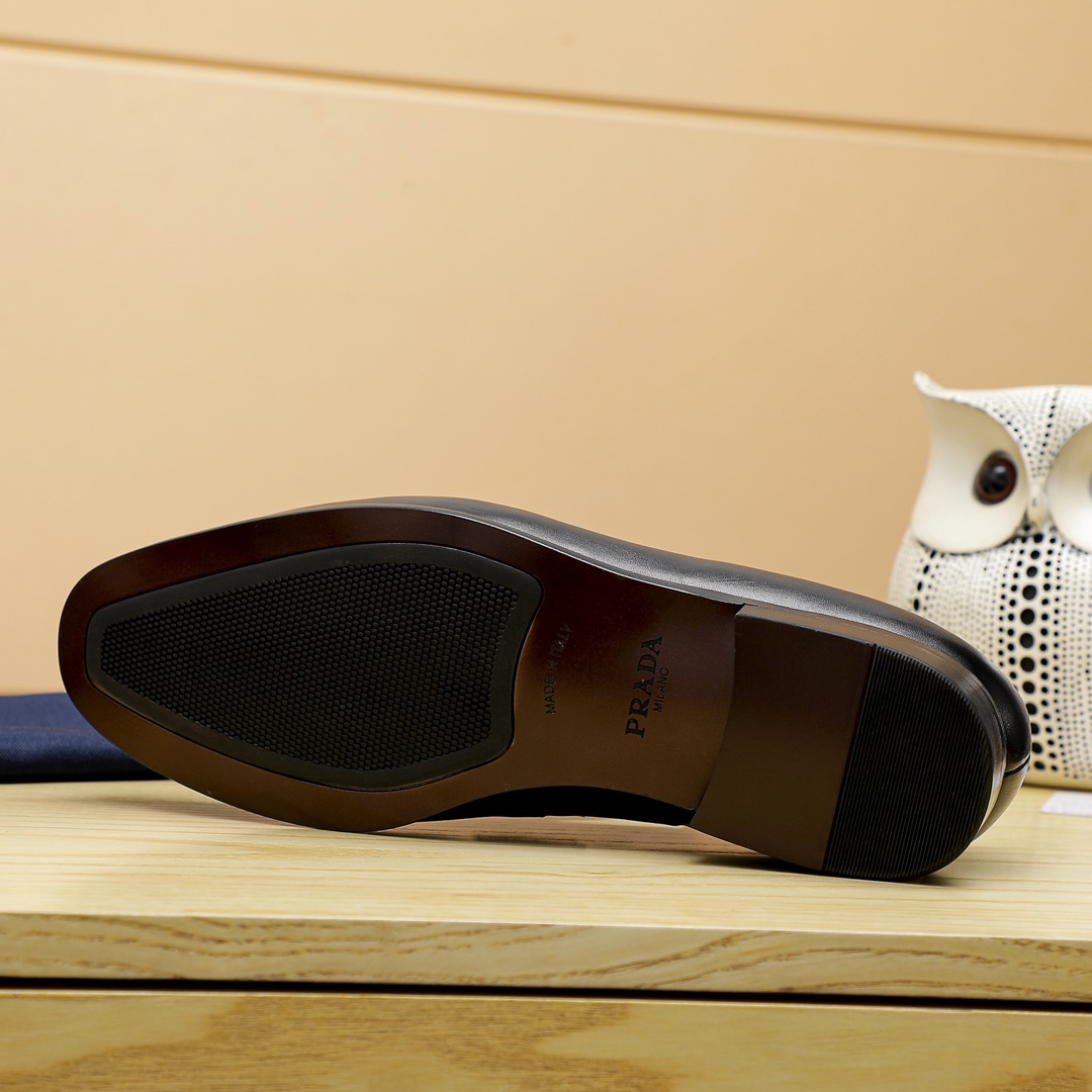 Prada men's leather shoes-74