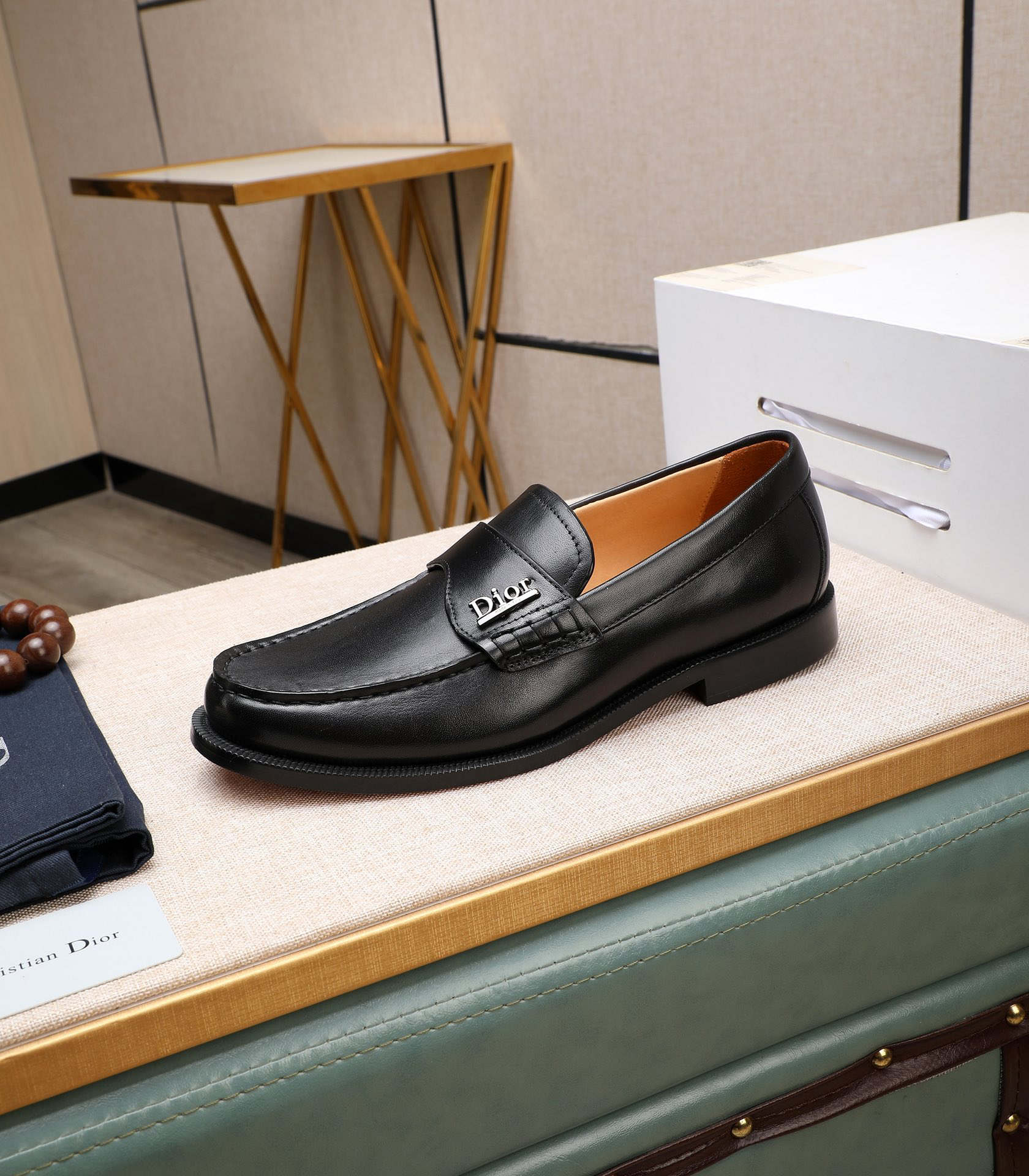 Dior men's leather shoes-64