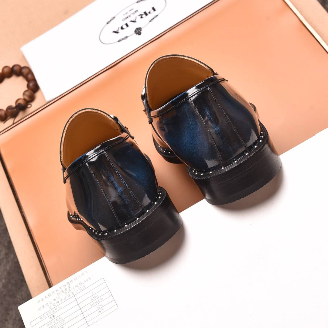 Prada men's leather shoes-42