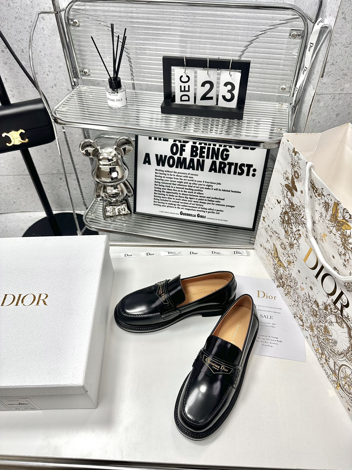 Dior women's leather shoes-10