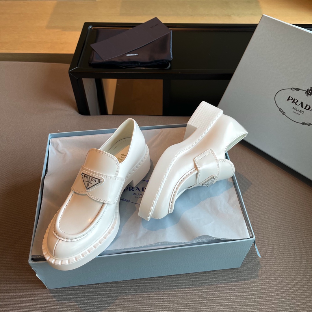 Prada women's leather shoes-38