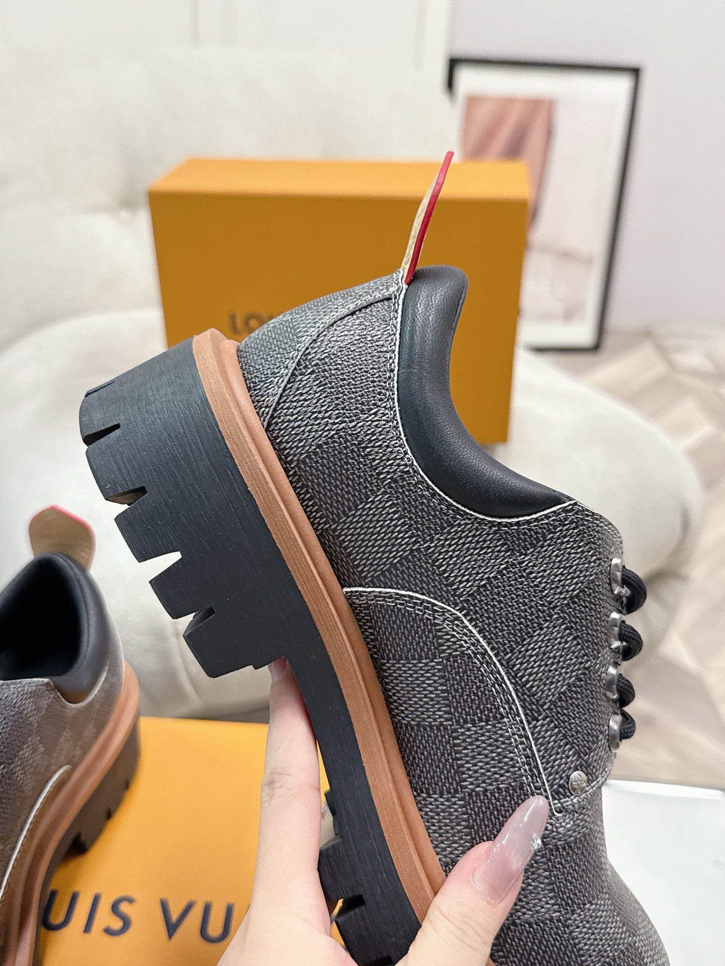 LV women's leather shoes-49