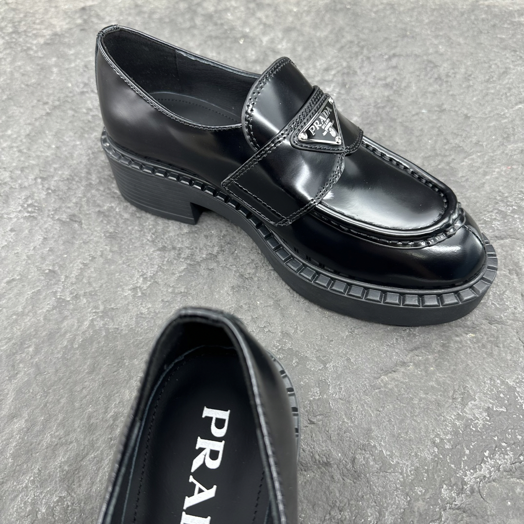 Prada men's leather shoes-69