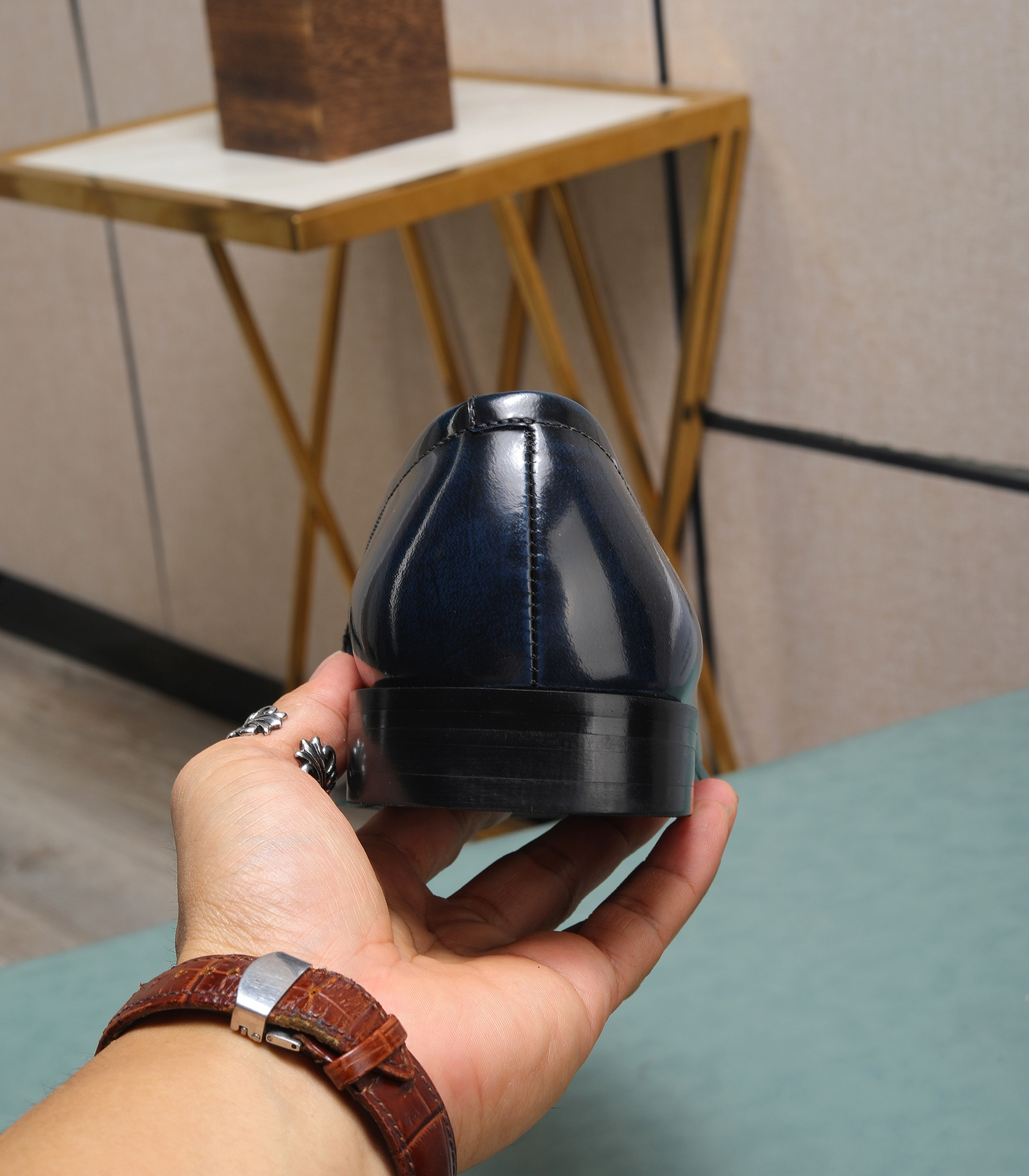 Prada men's leather shoes-37