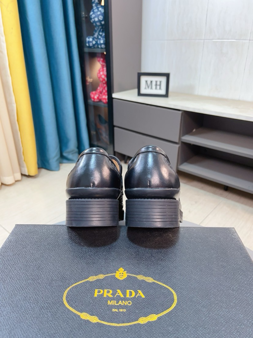 Prada men's leather shoes-7