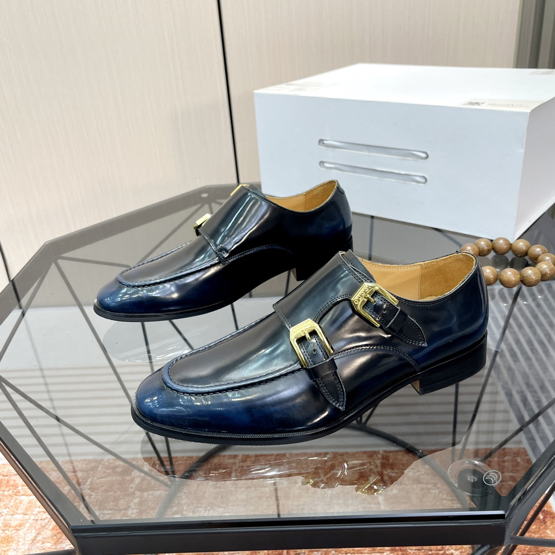 LV men's leather shoes-53