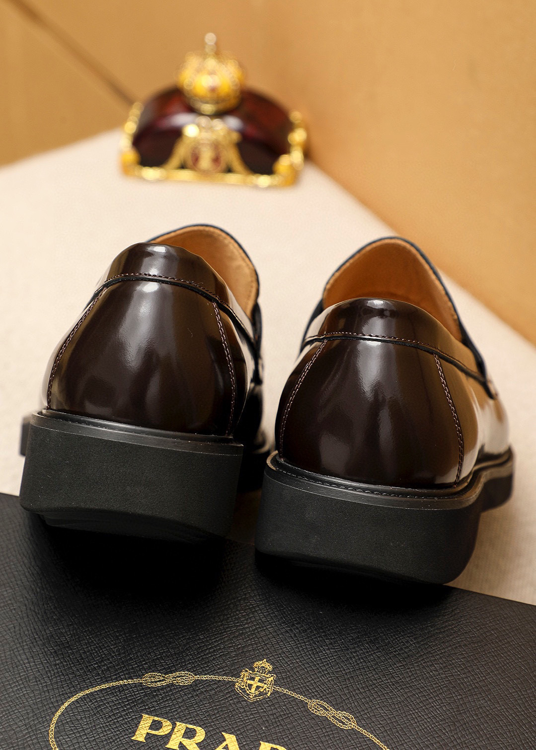 Prada men's leather shoes-53