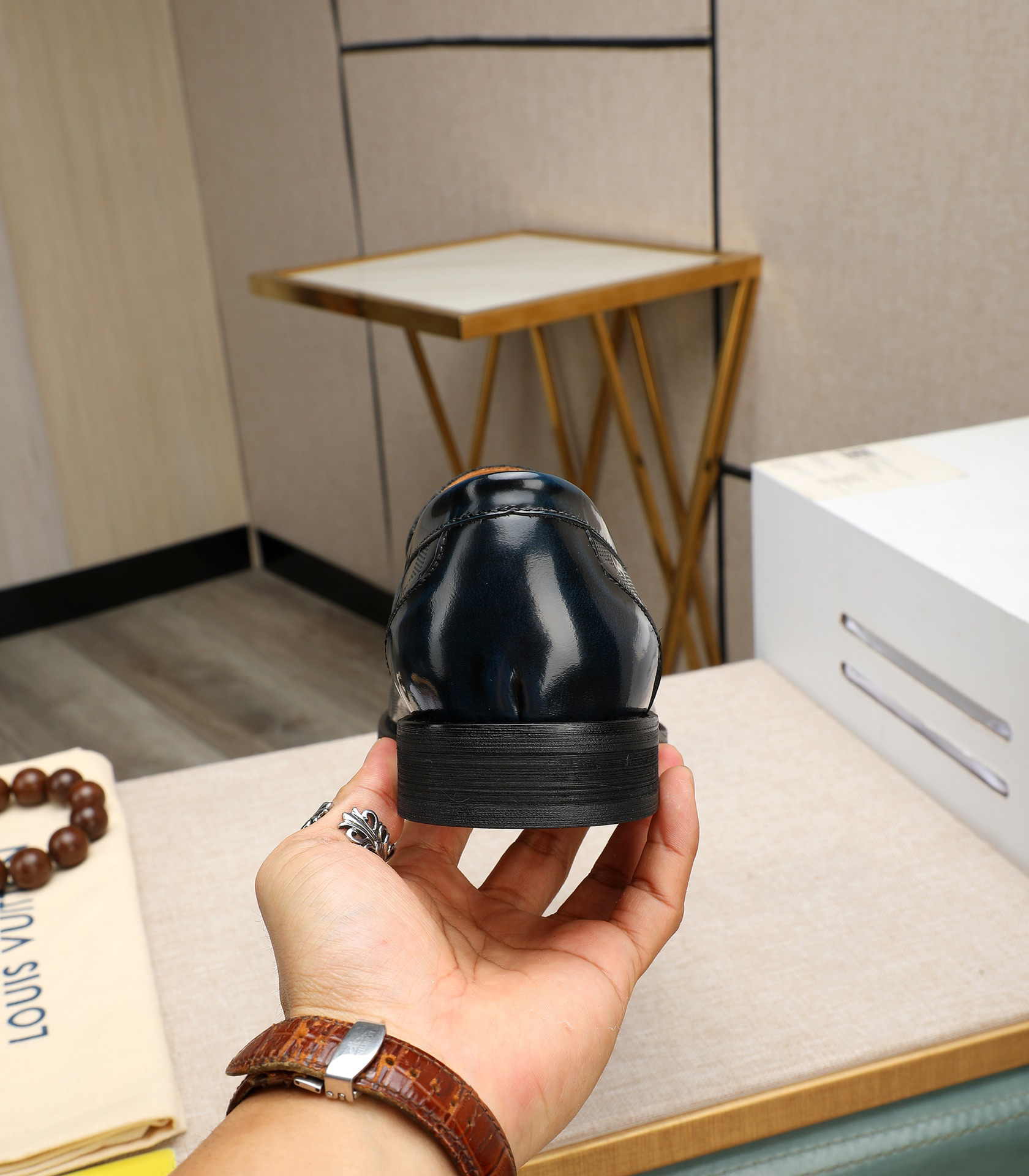 LV men's leather shoes-46