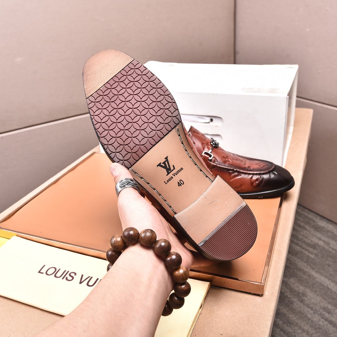 LV men's leather shoes-9