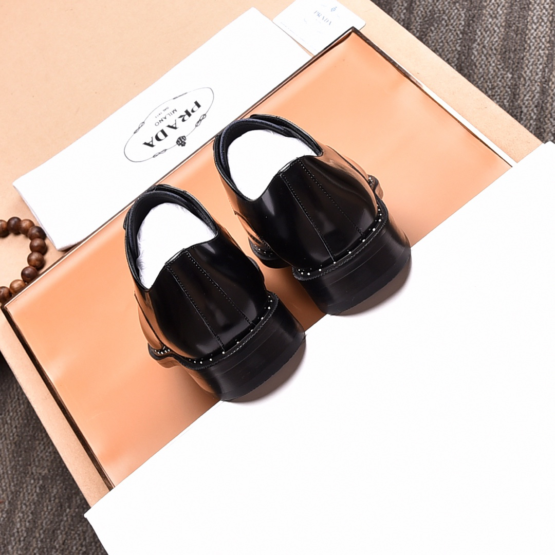 Prada men's leather shoes-70