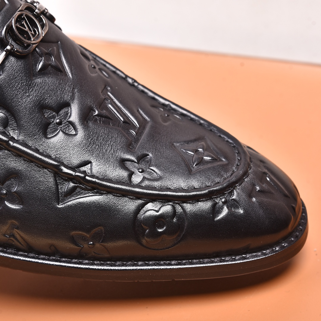 LV men's leather shoes-77