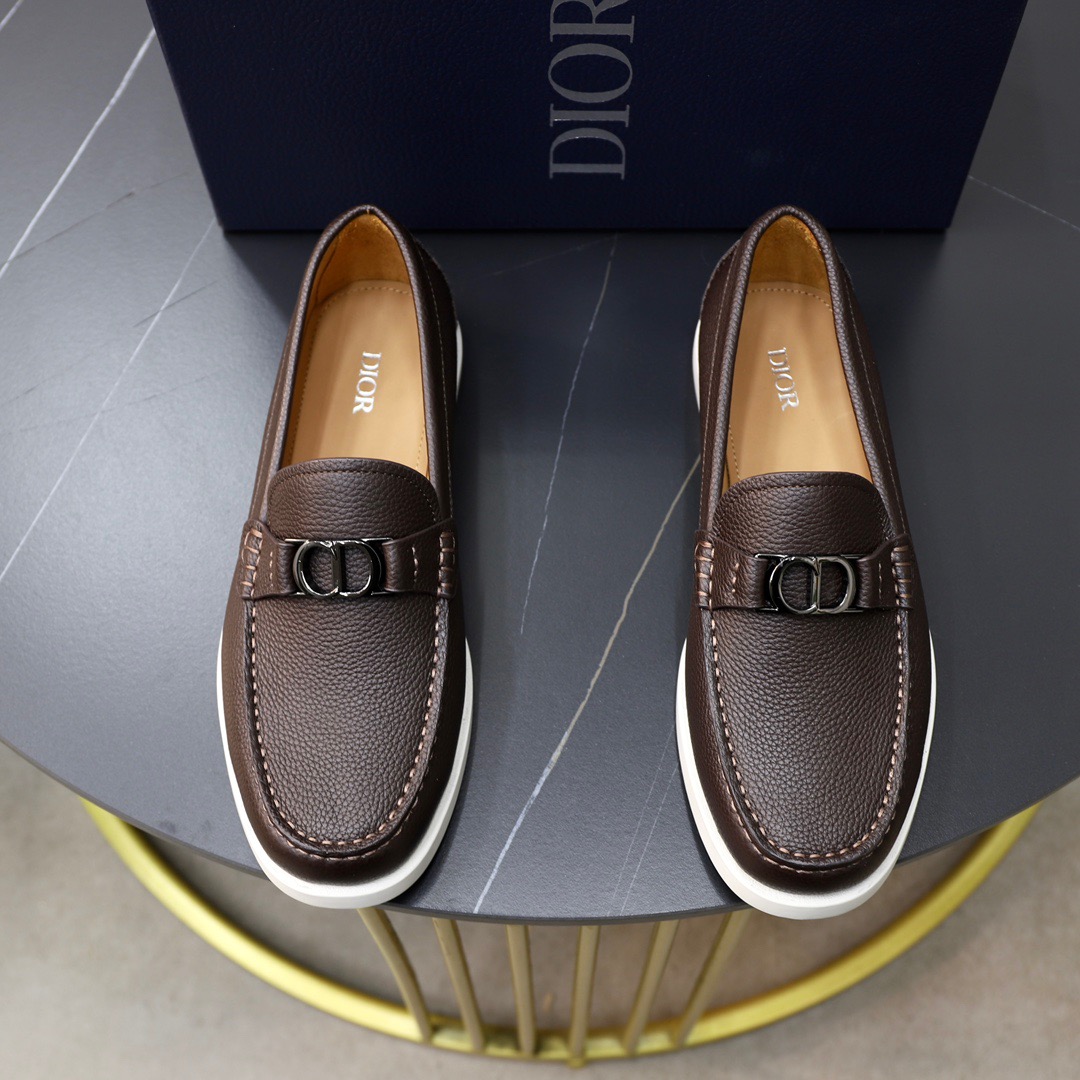 Dior men's leather shoes-21
