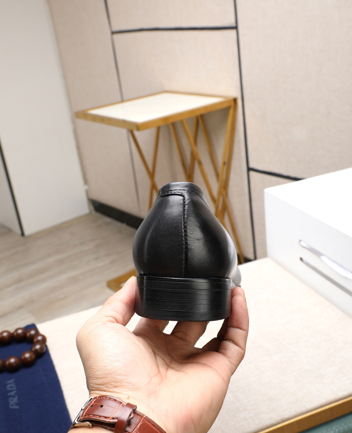 Prada men's leather shoes-58