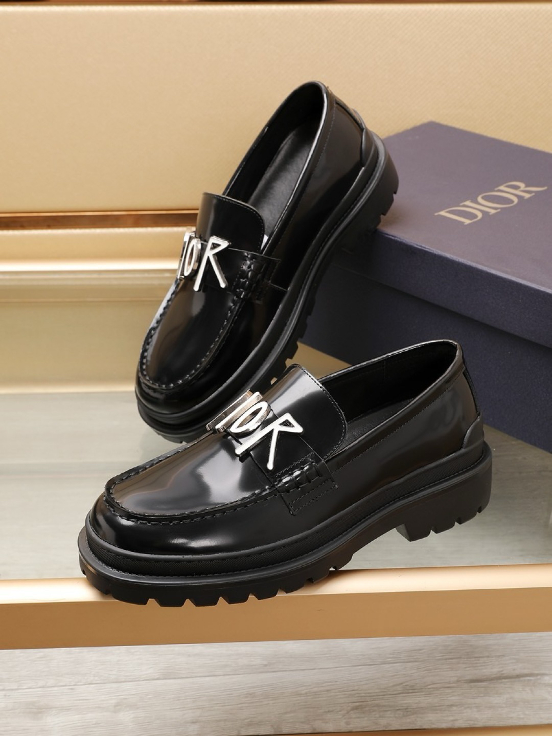 Dior men's leather shoes-17