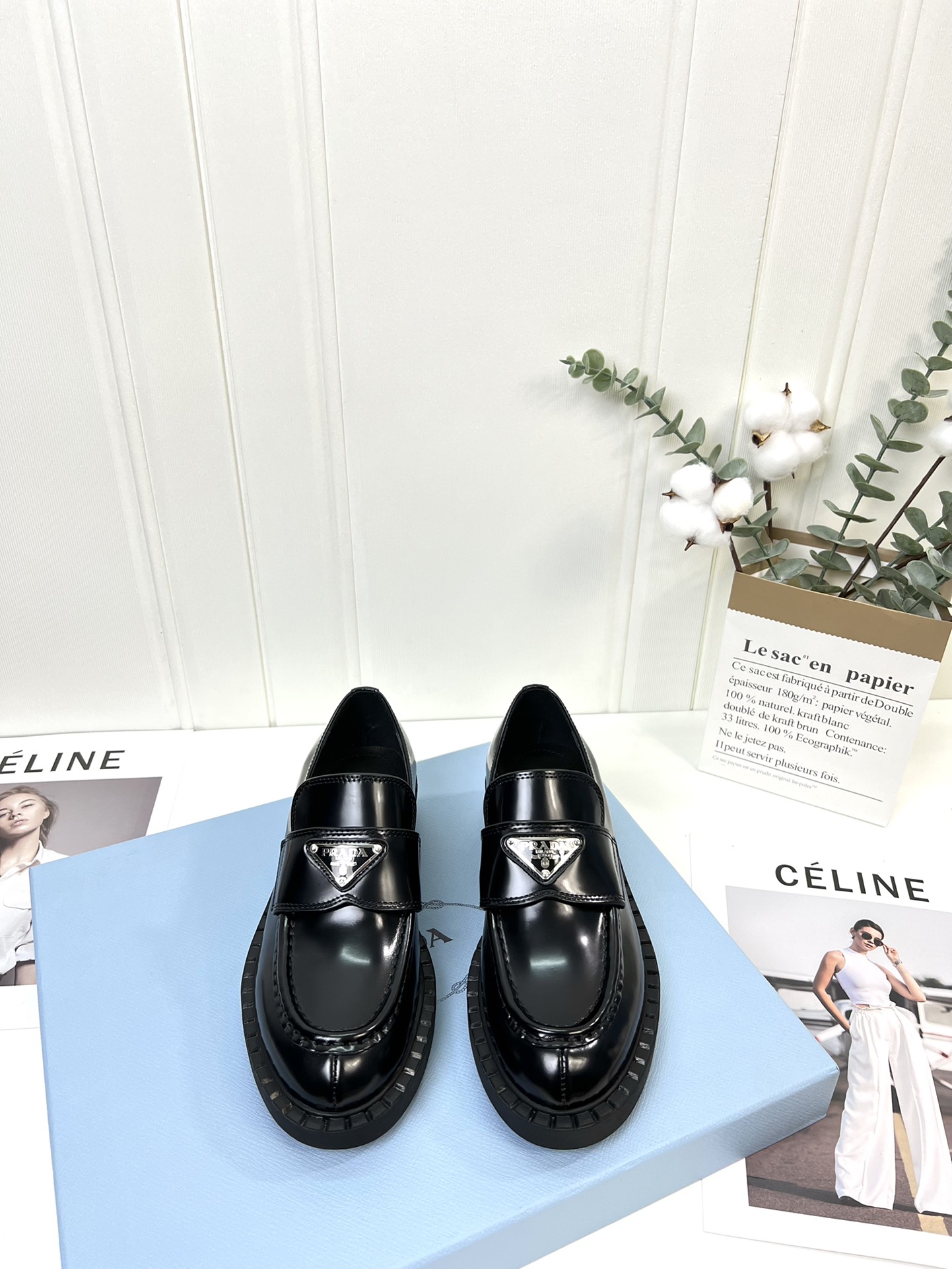 Prada women's leather shoes-27