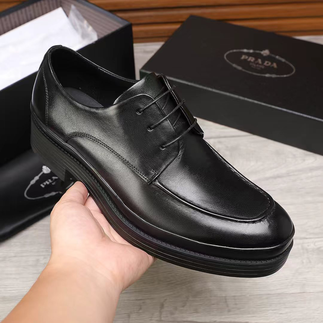 Prada men's leather shoes-76