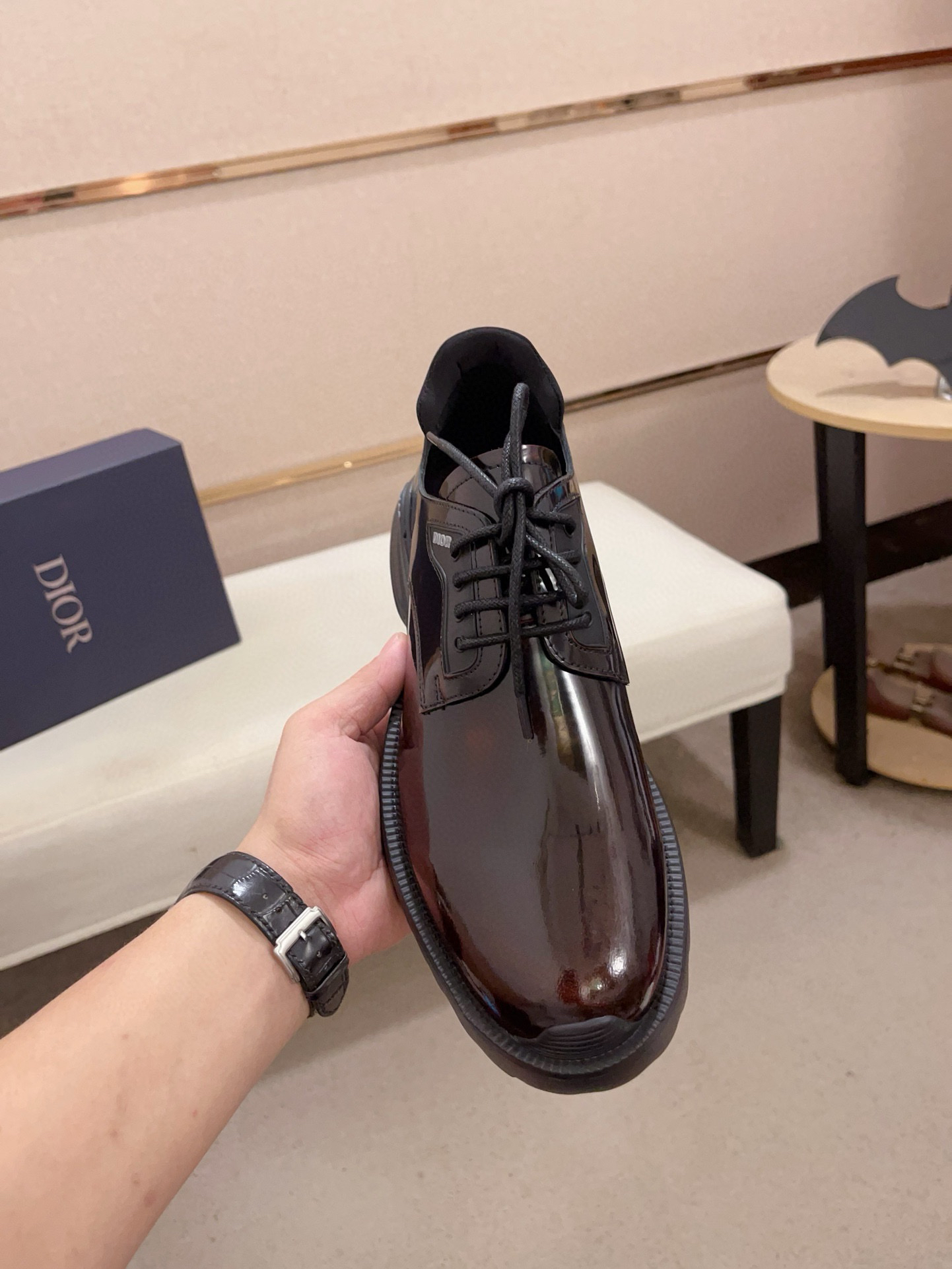 Dior men's leather shoes-4