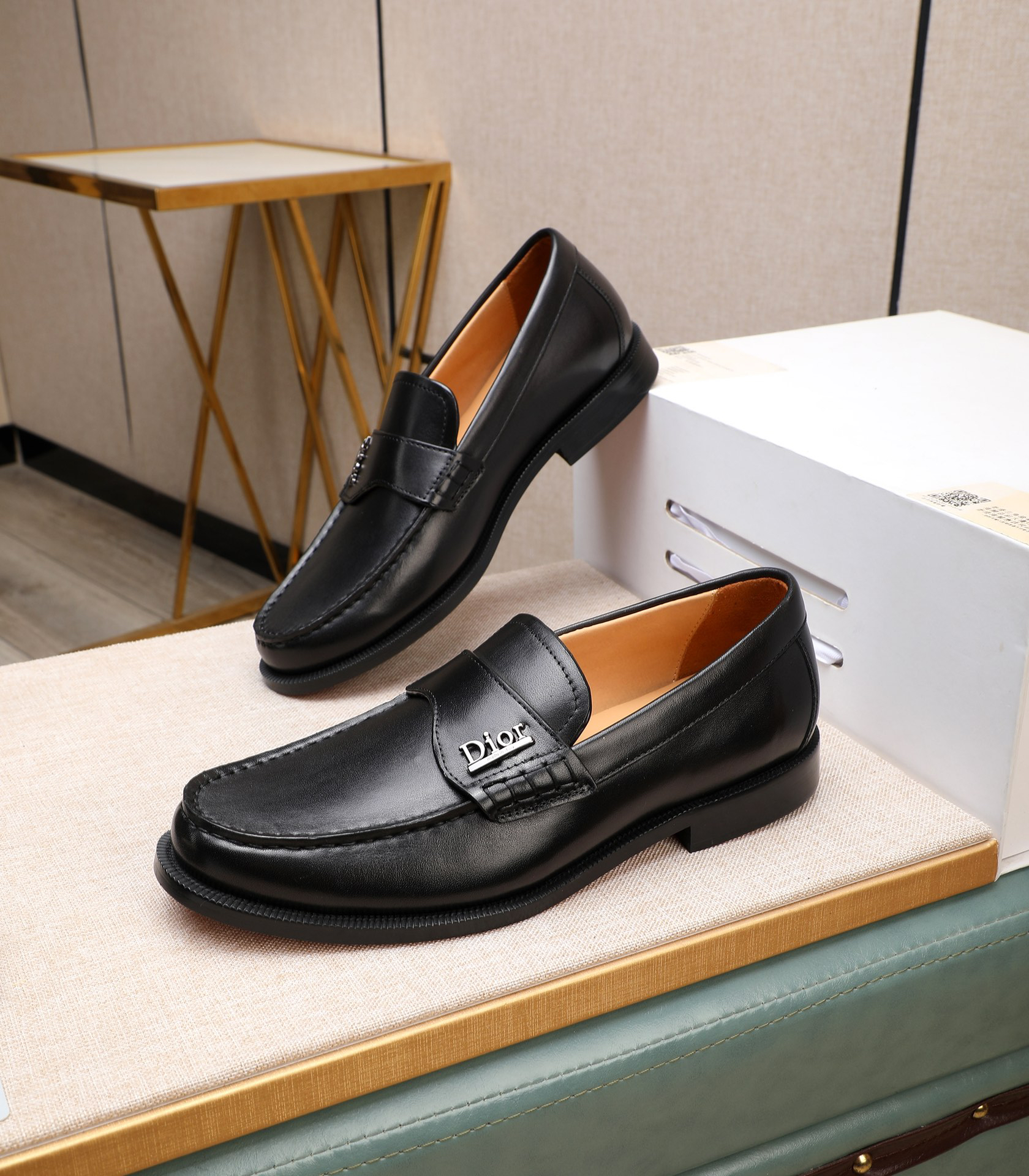 Dior men's leather shoes-64