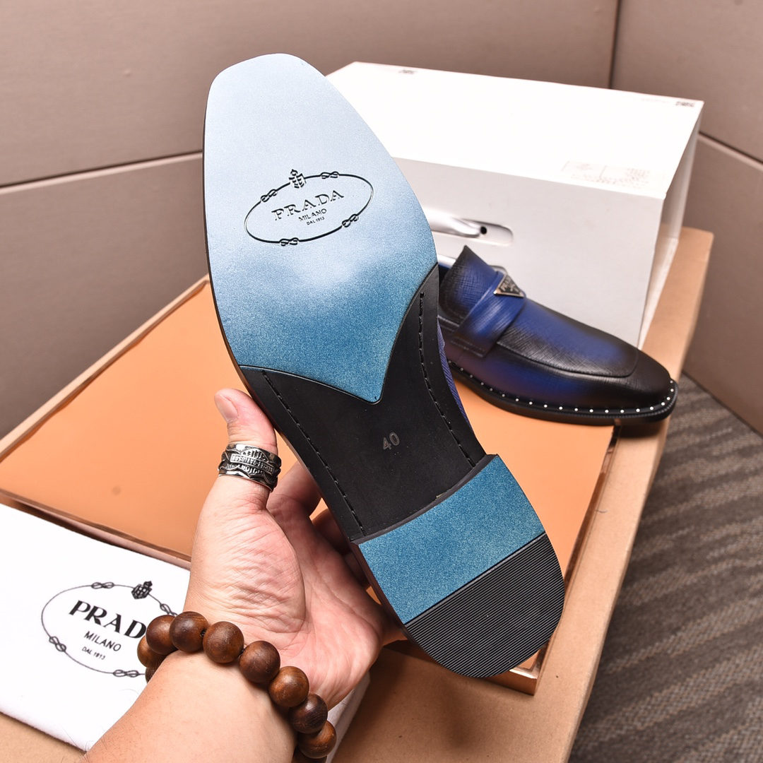 Prada men's leather shoes-41