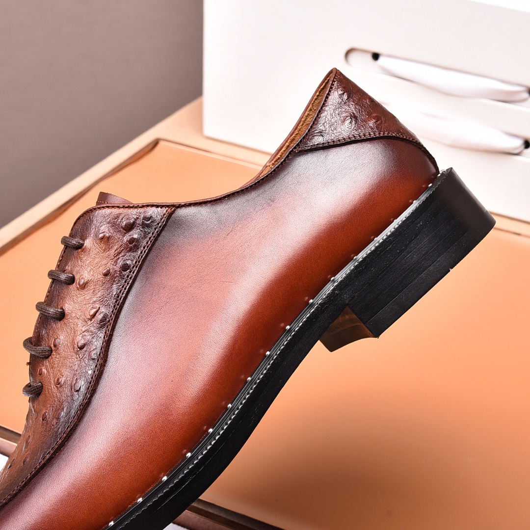 Prada men's leather shoes-72