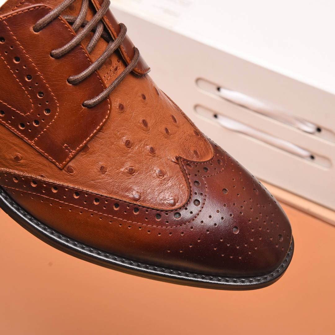 LV men's leather shoes-76