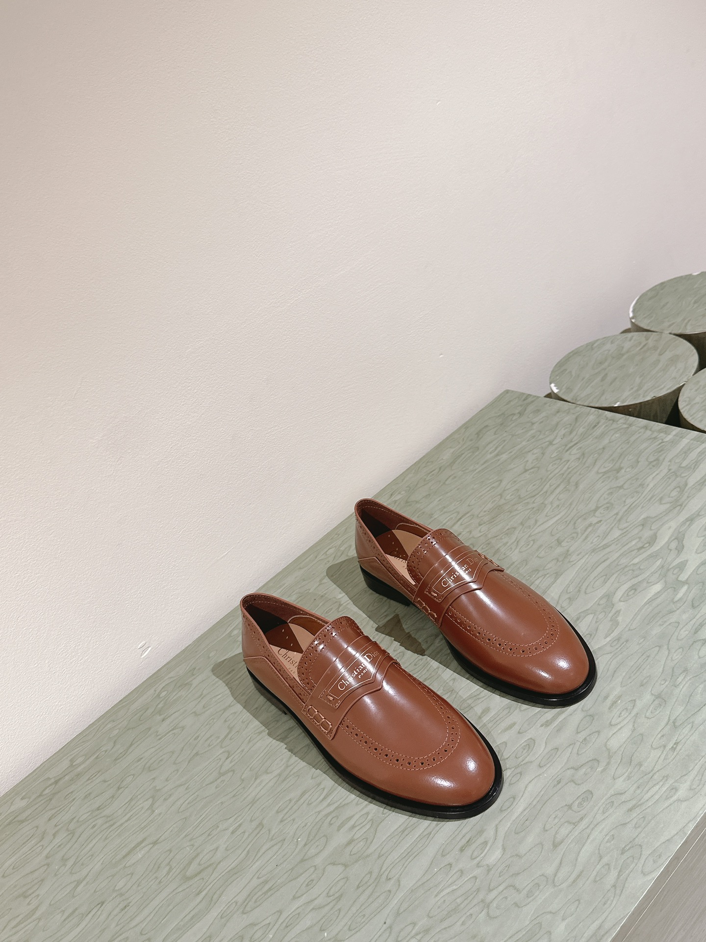 Dior women's leather shoes-20