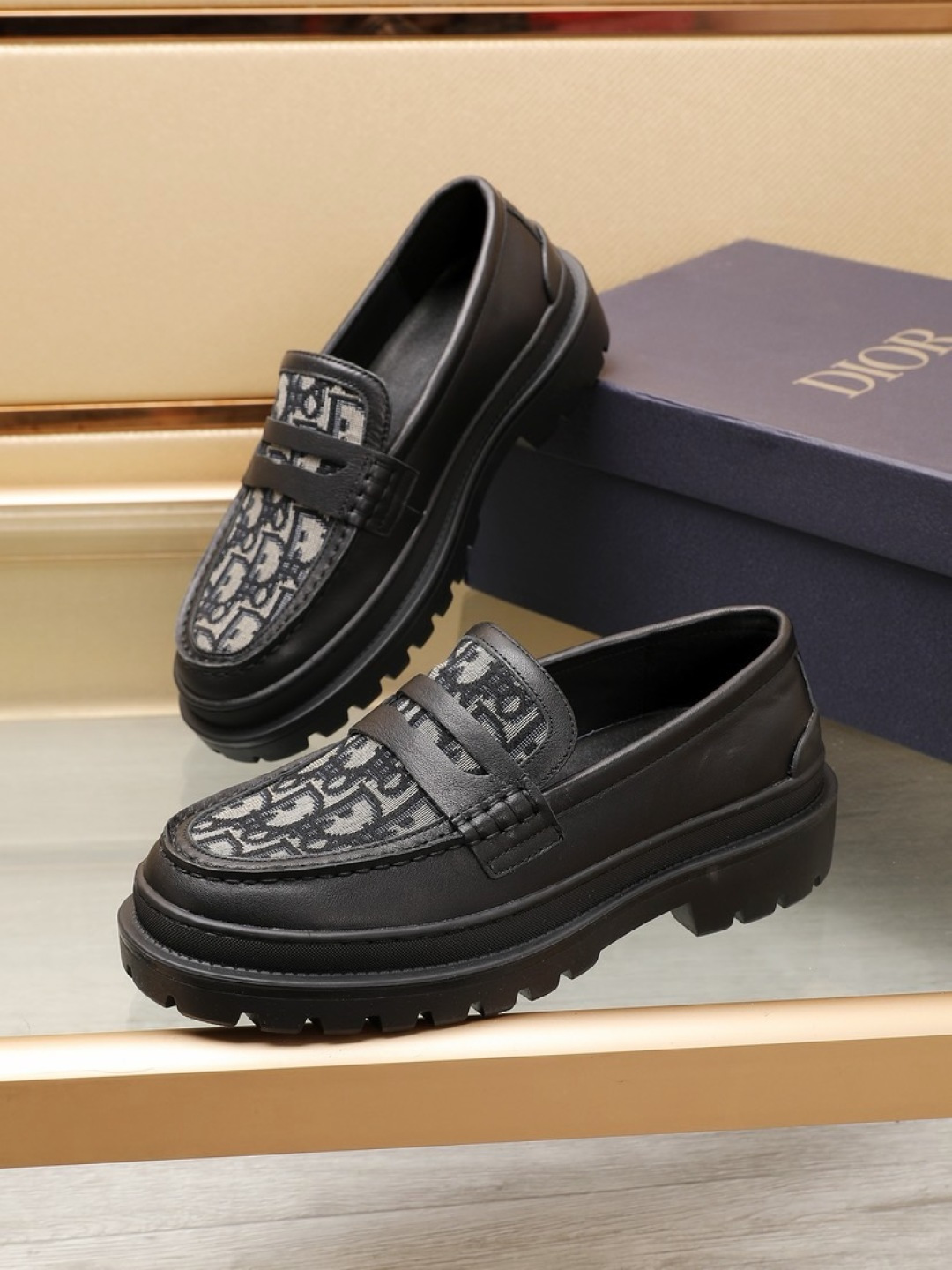 Dior men's leather shoes-72