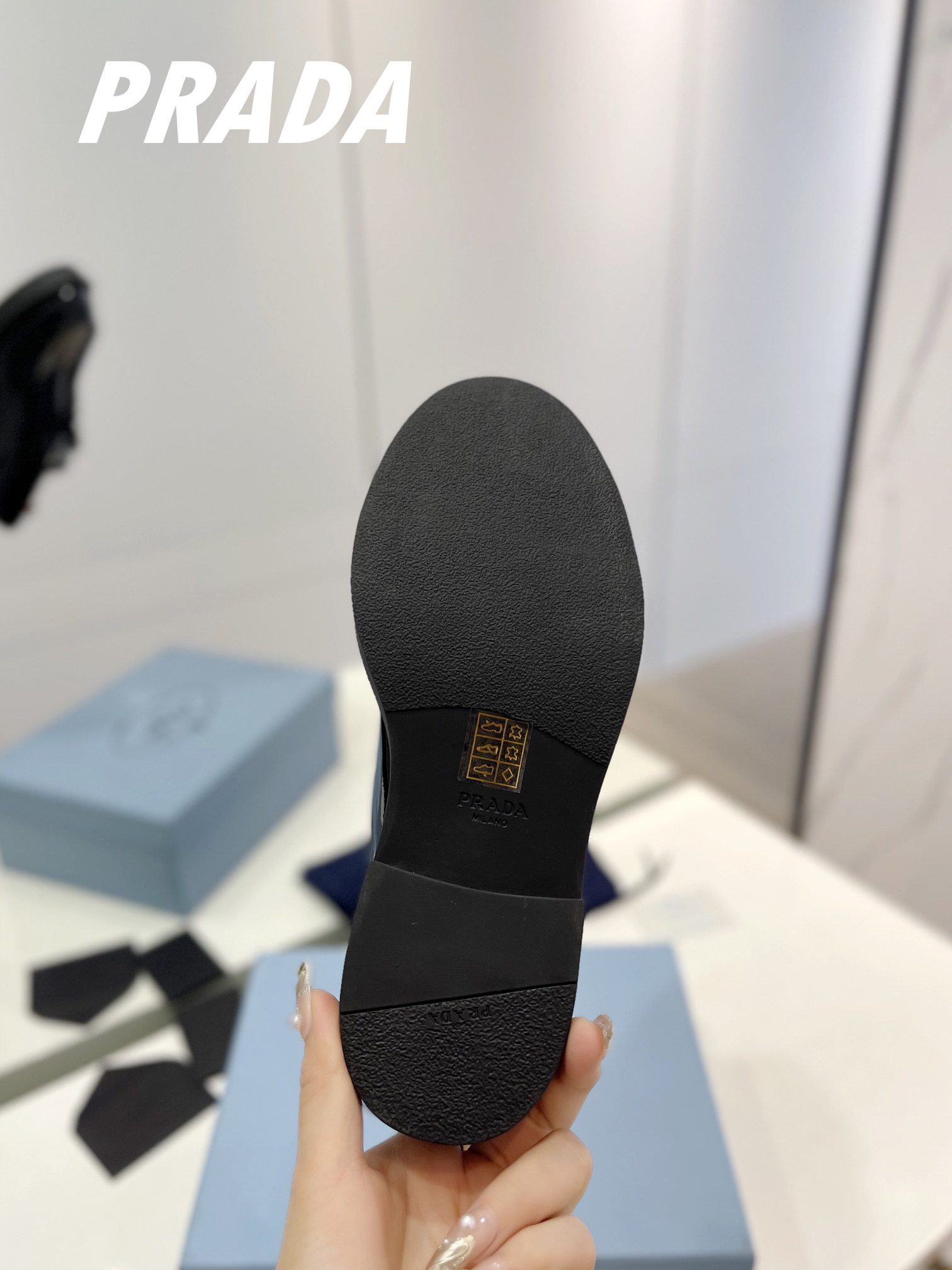 Prada men's leather shoes-3