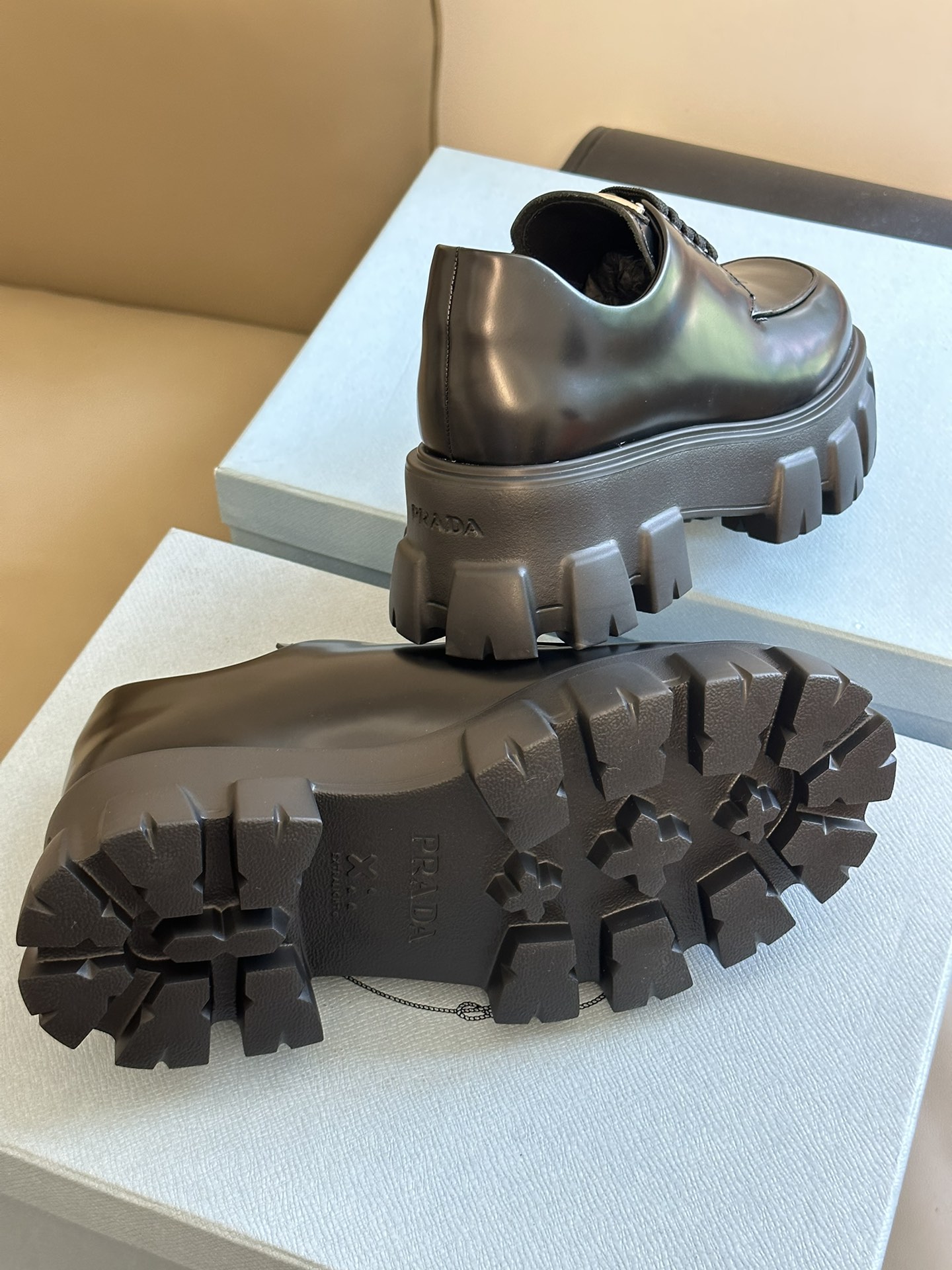 Prada women's leather shoes-32