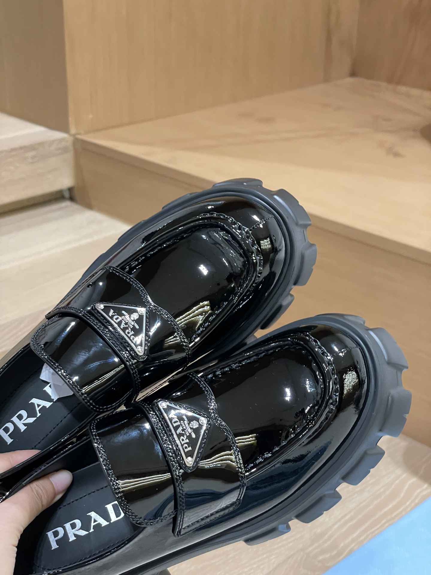 Prada women's leather shoes-37