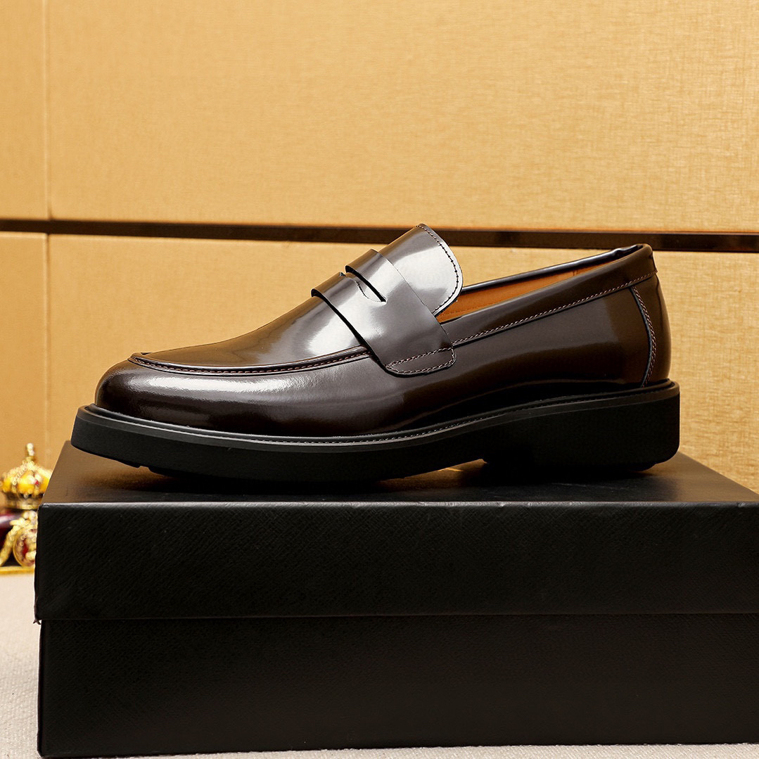 Prada men's leather shoes-53