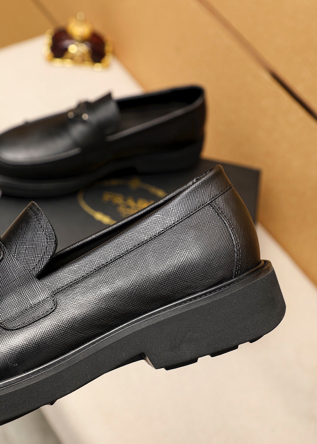 Prada men's leather shoes-56