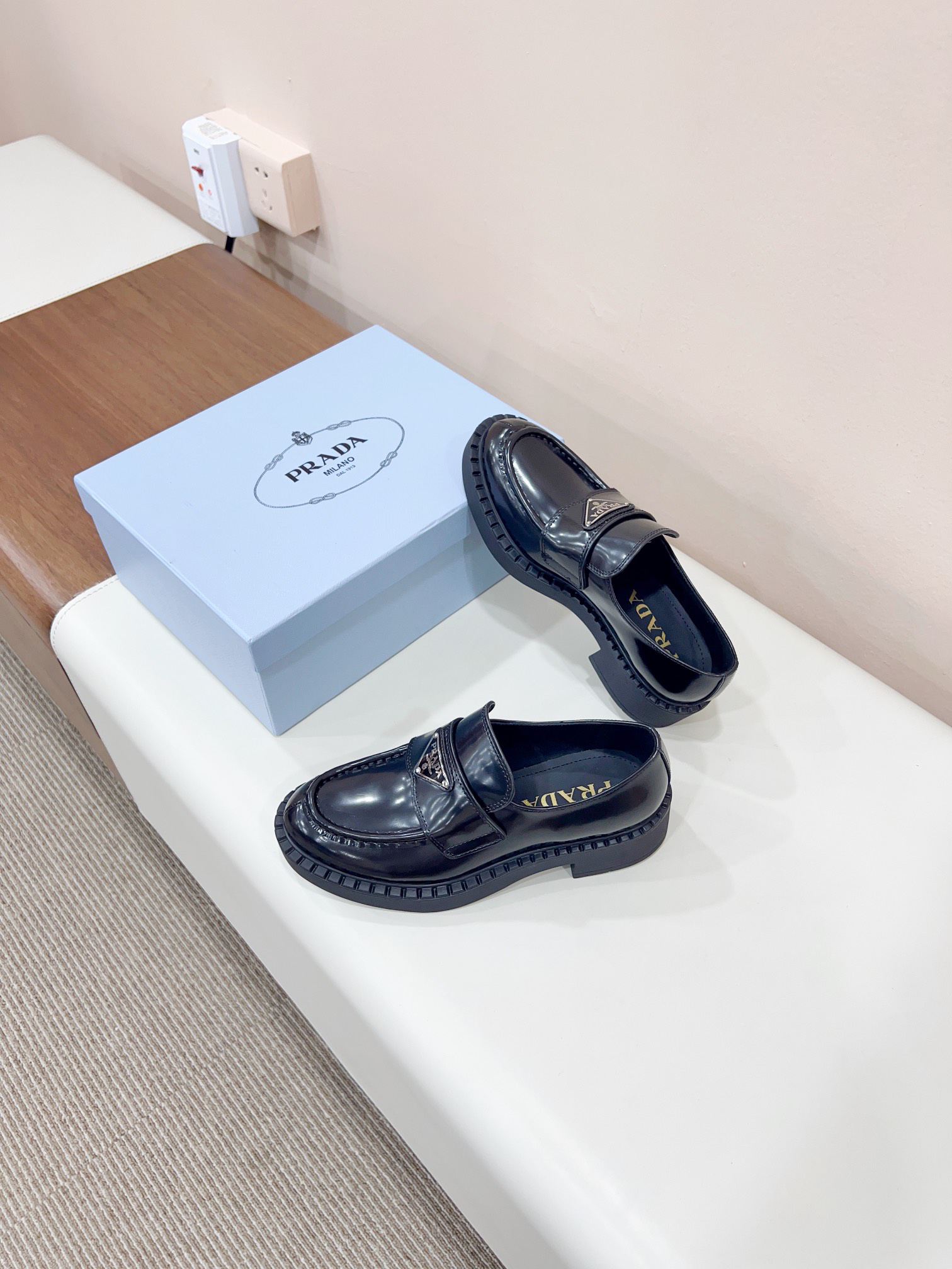 Prada women's leather shoes-43