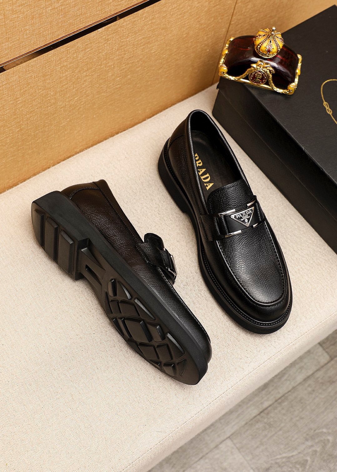 Prada men's leather shoes-54