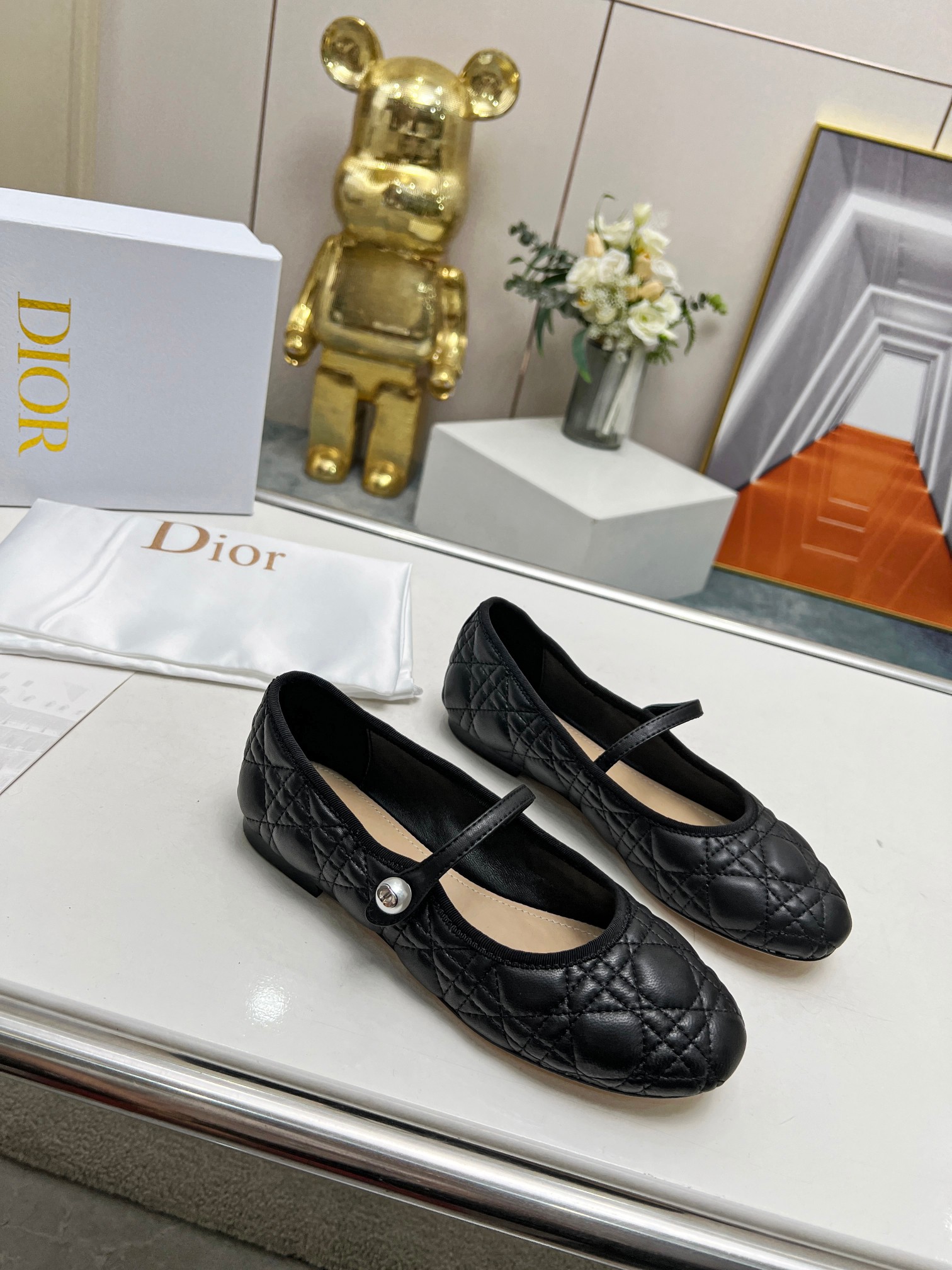 Dior women's leather shoes-16