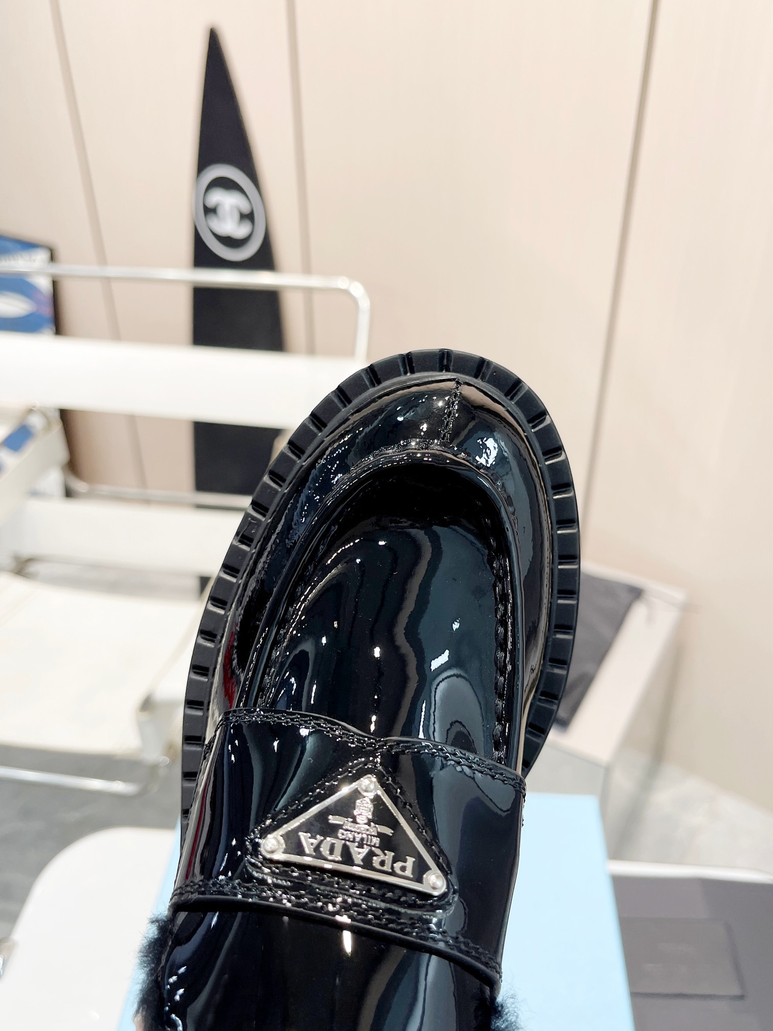 Prada men's leather shoes-8