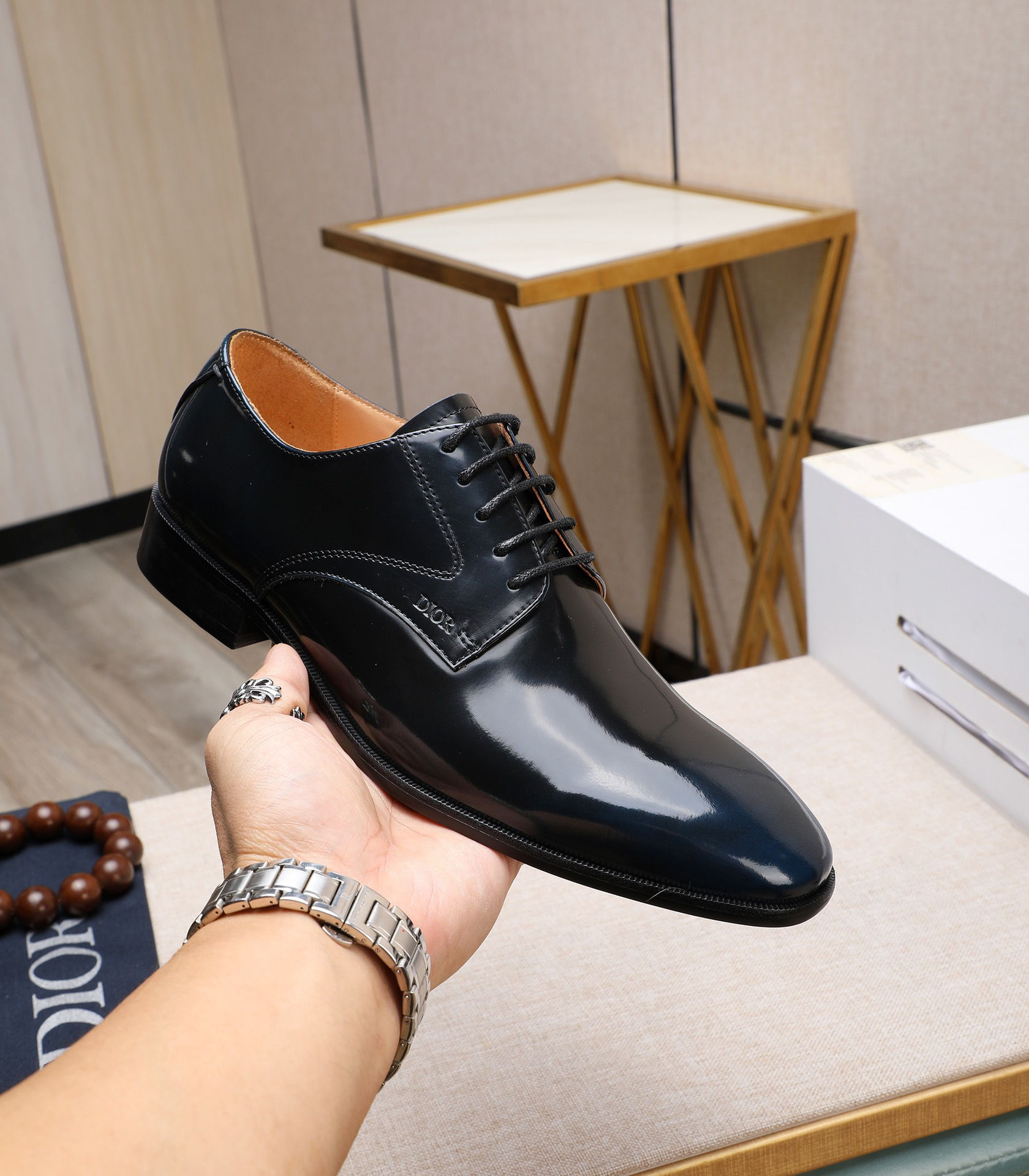Dior men's leather shoes-19