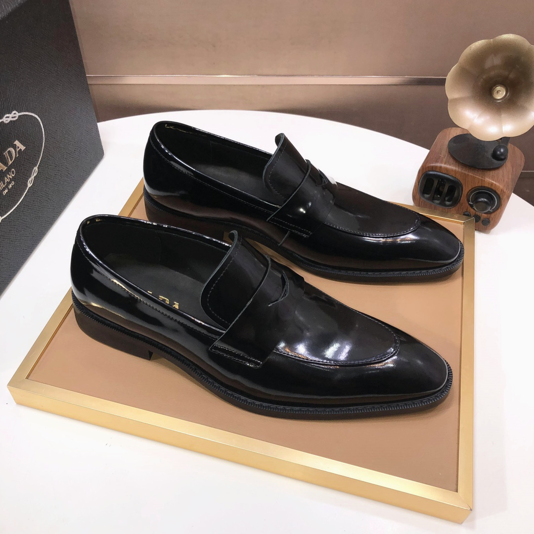 Prada men's leather shoes-45