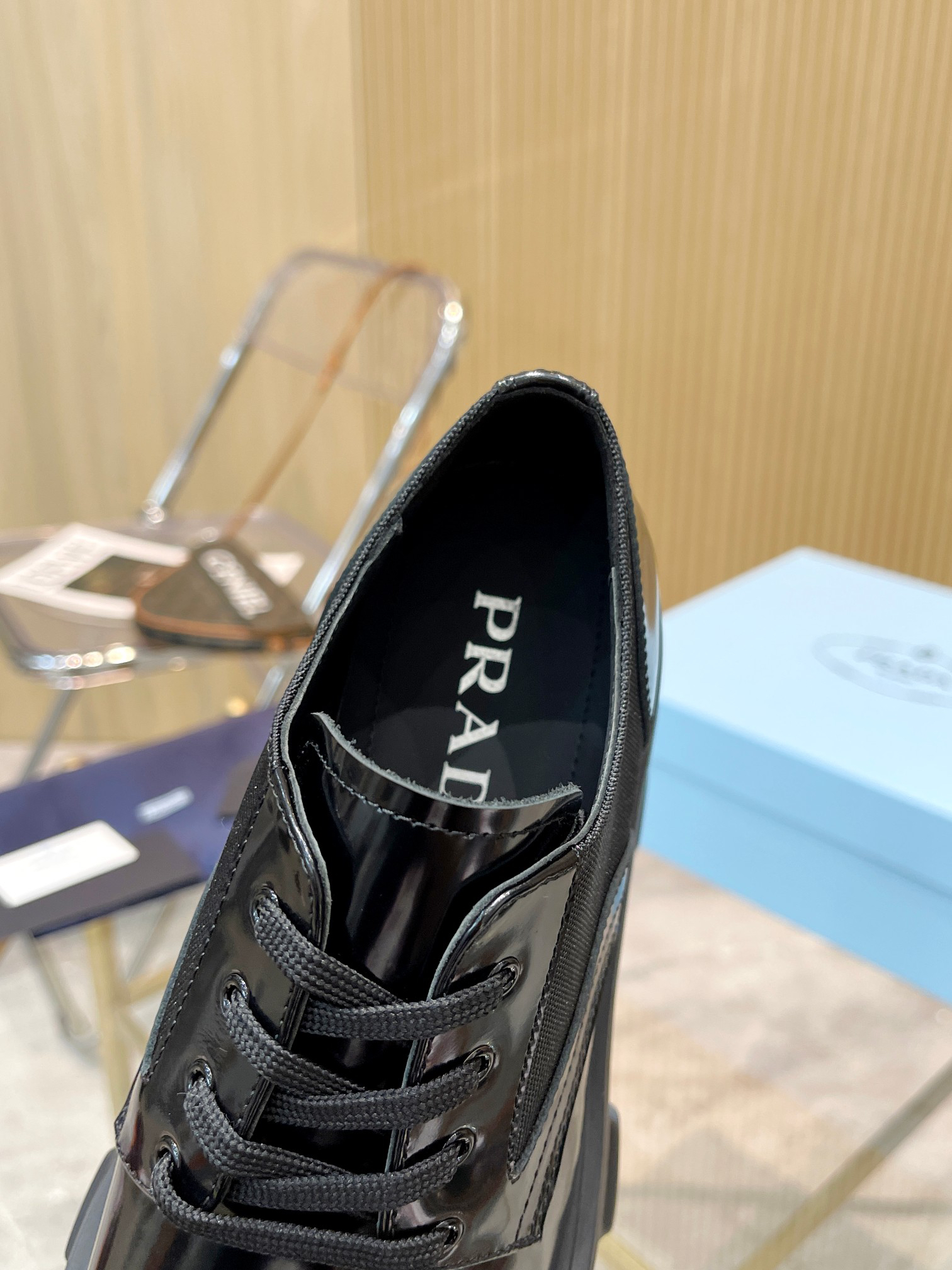Prada women's leather shoes-25