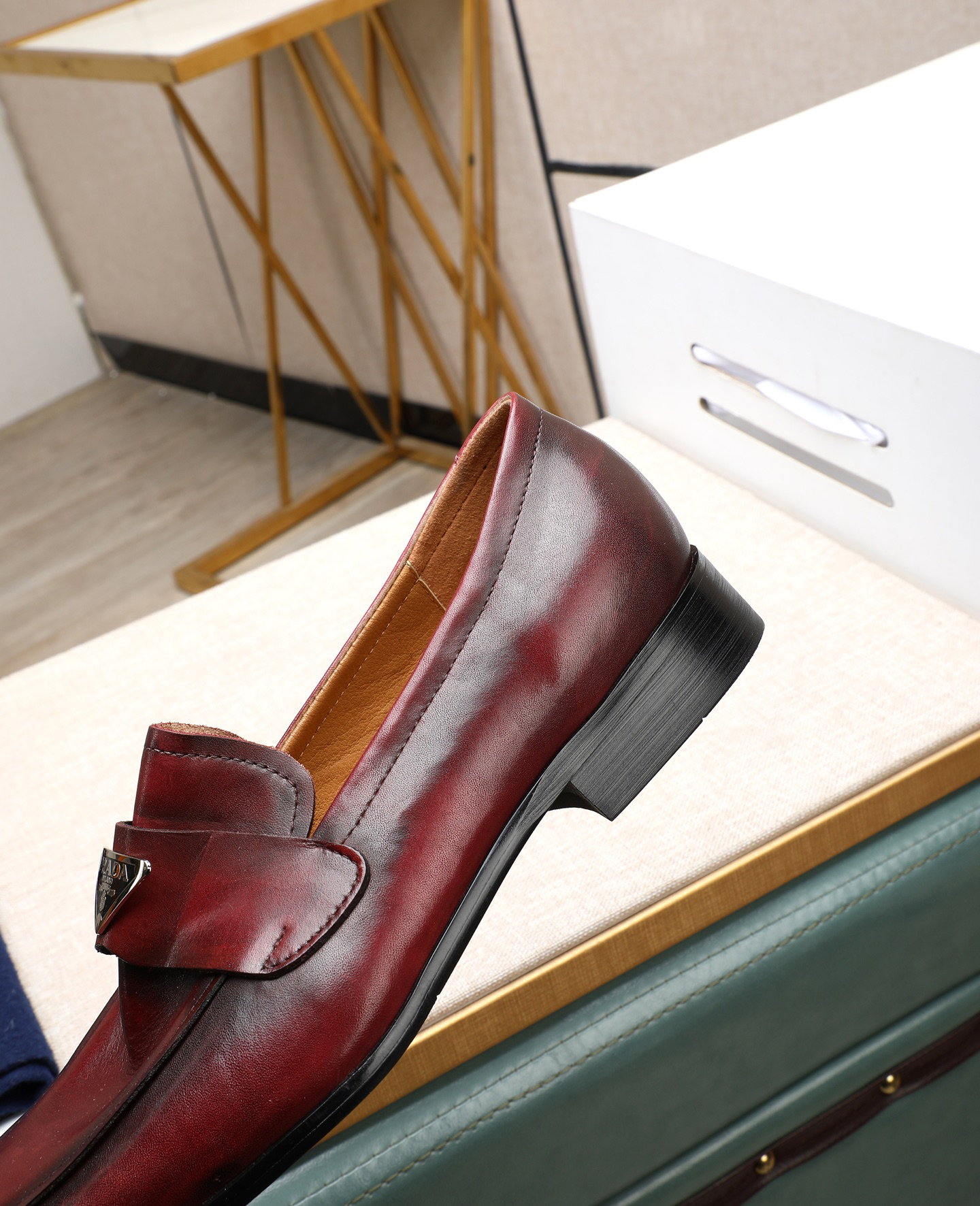 Prada men's leather shoes-60