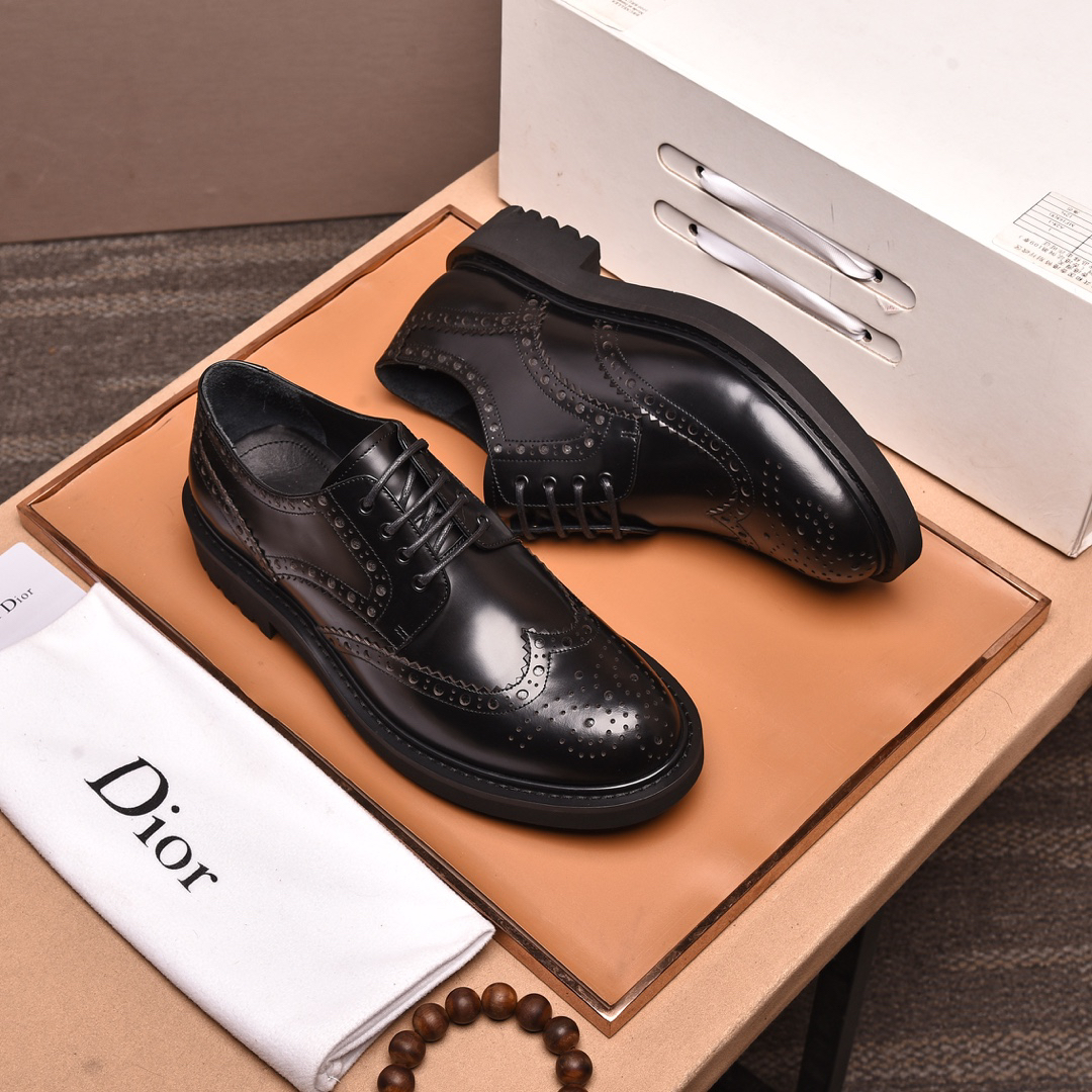 Dior men's leather shoes-10