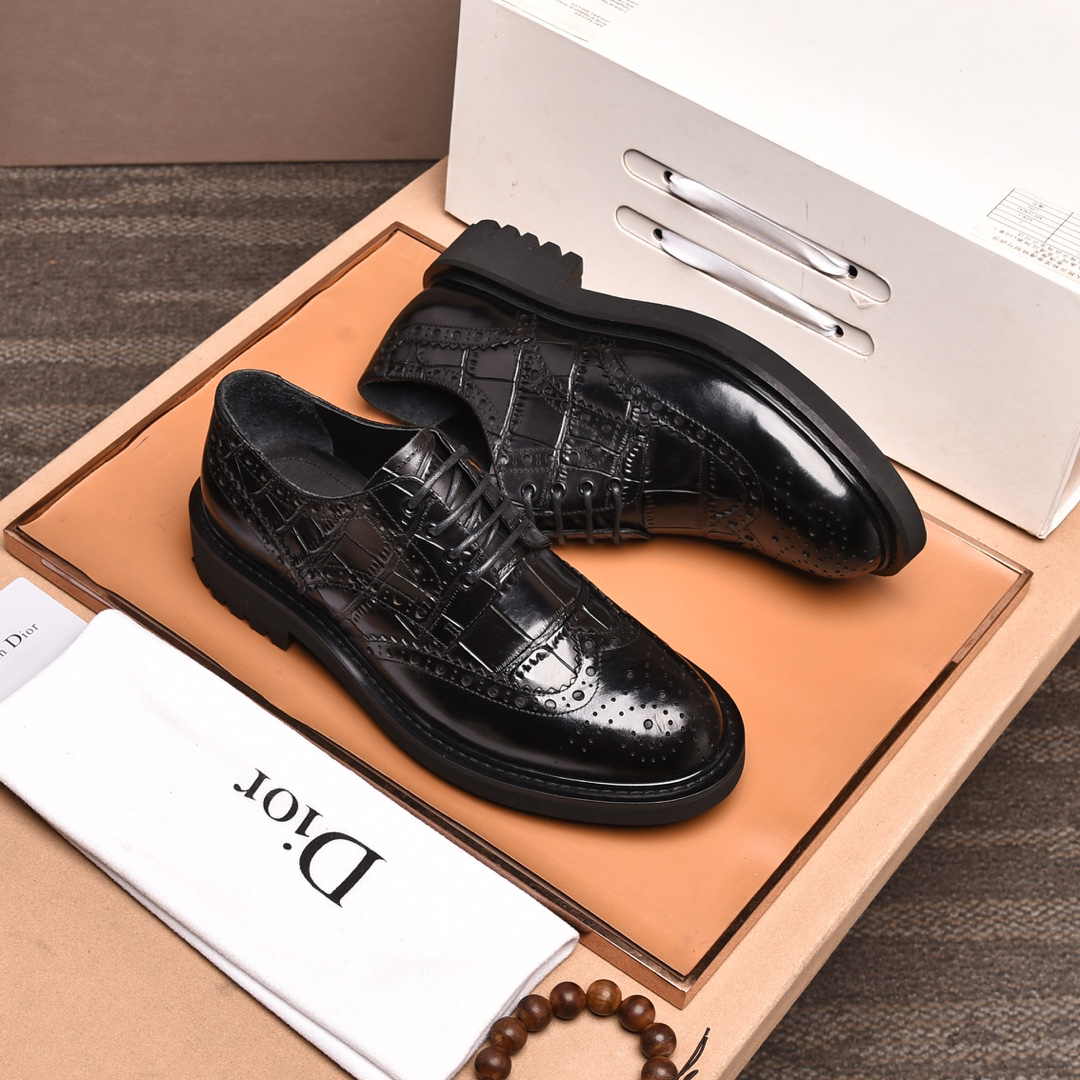 Dior men's leather shoes-12