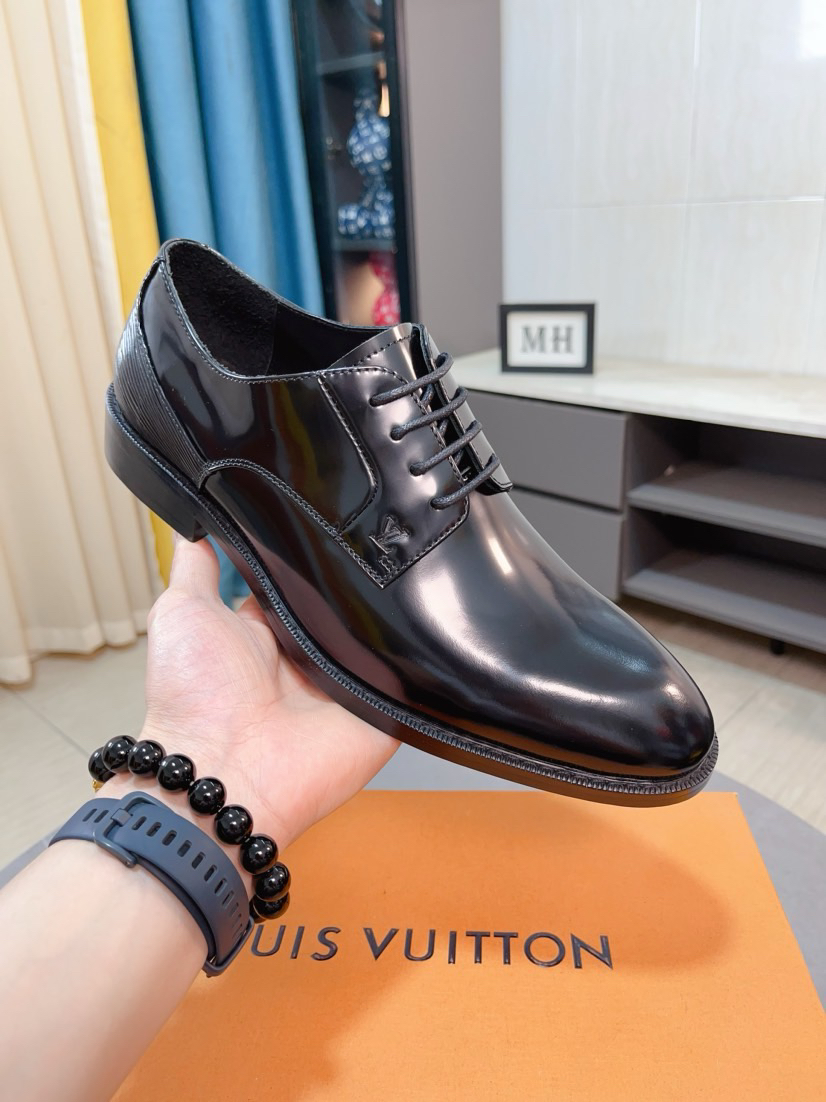 LV men's leather shoes-42