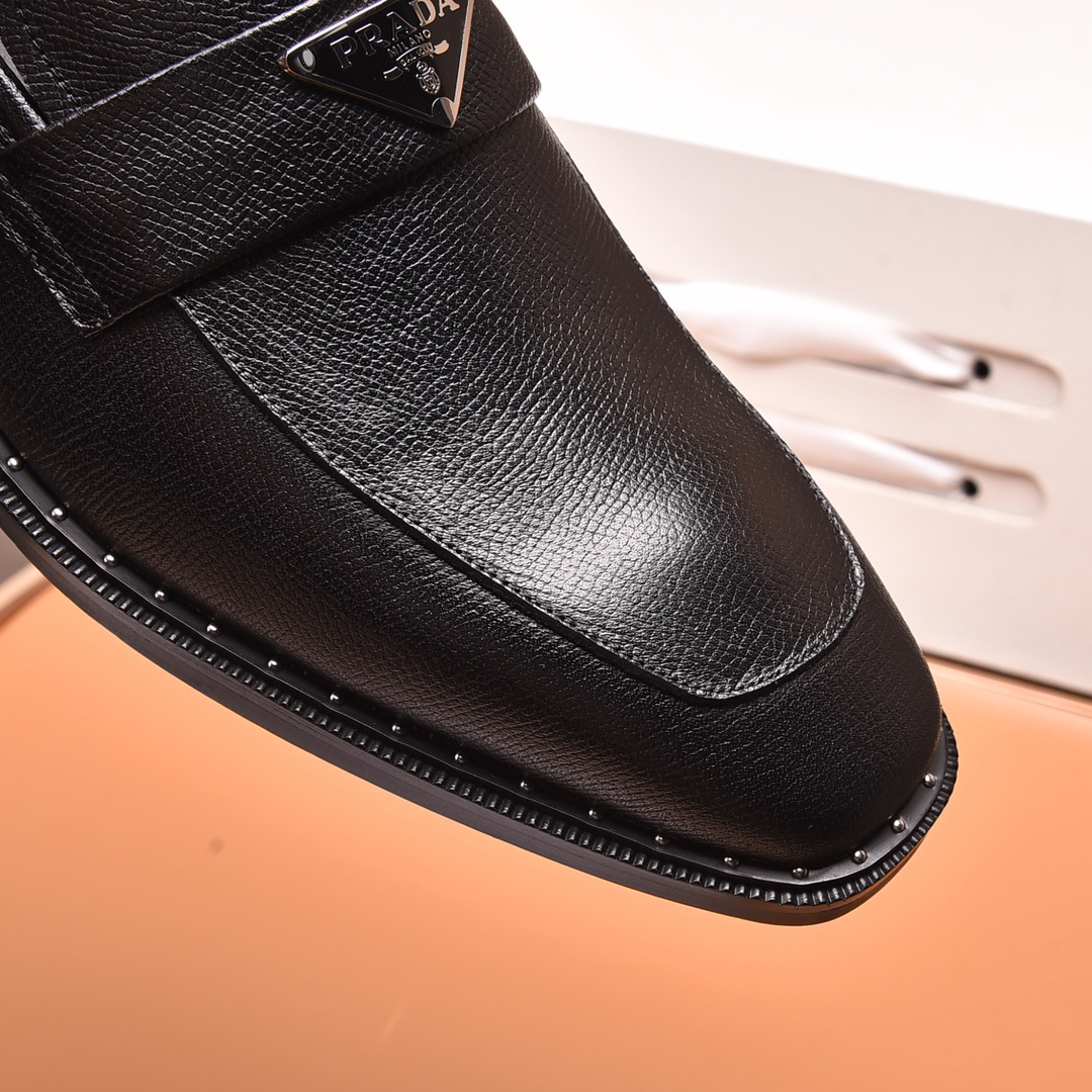 Prada men's leather shoes-39